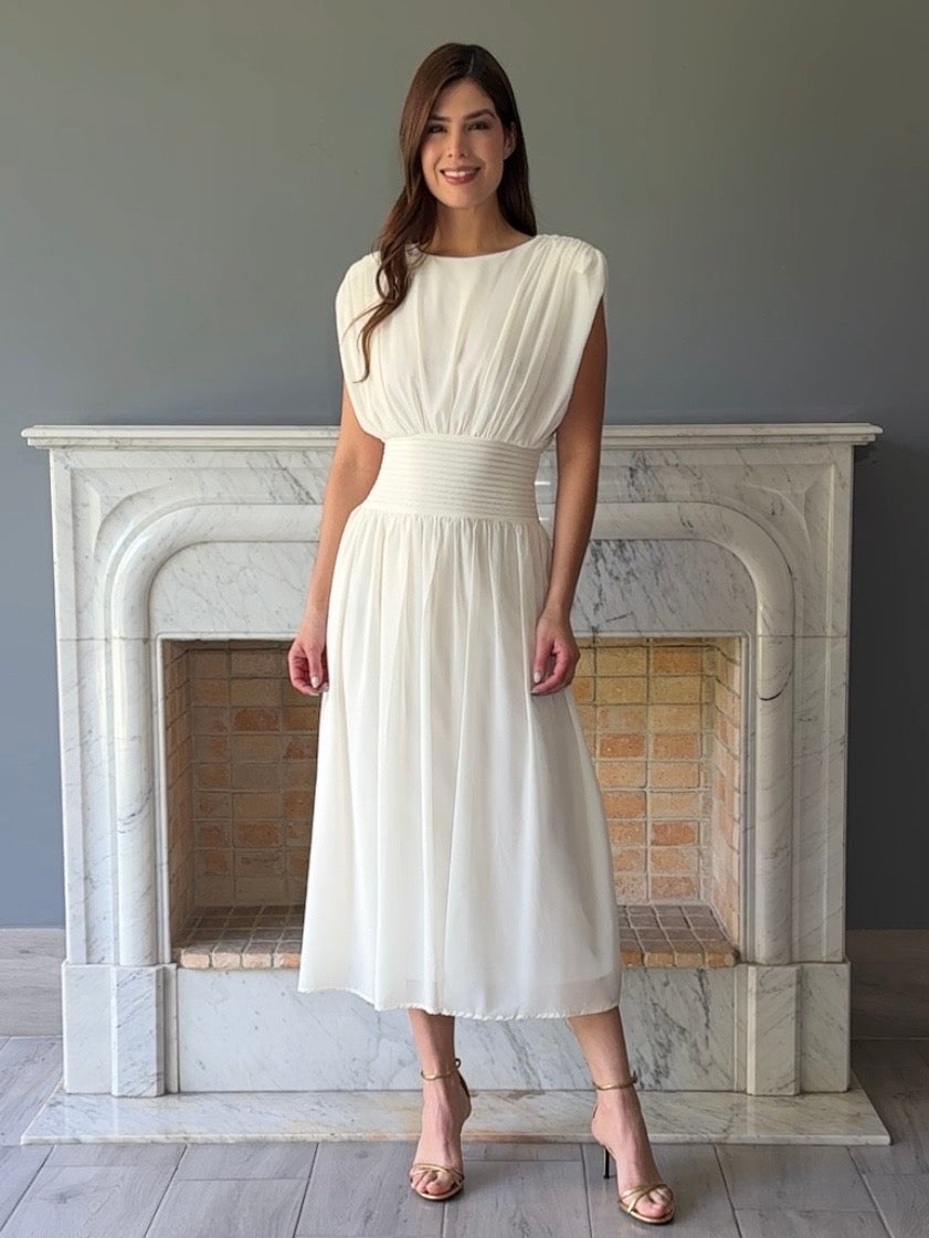 VESTIDO MIDI BLANCO H7256