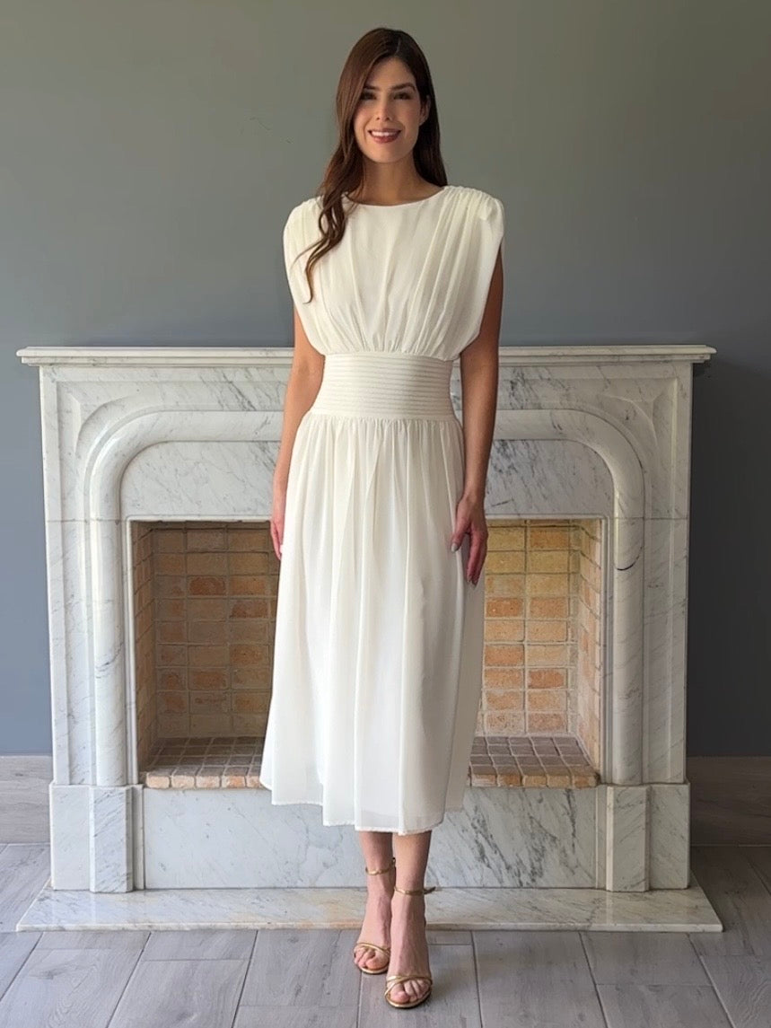 VESTIDO MIDI BLANCO H7256