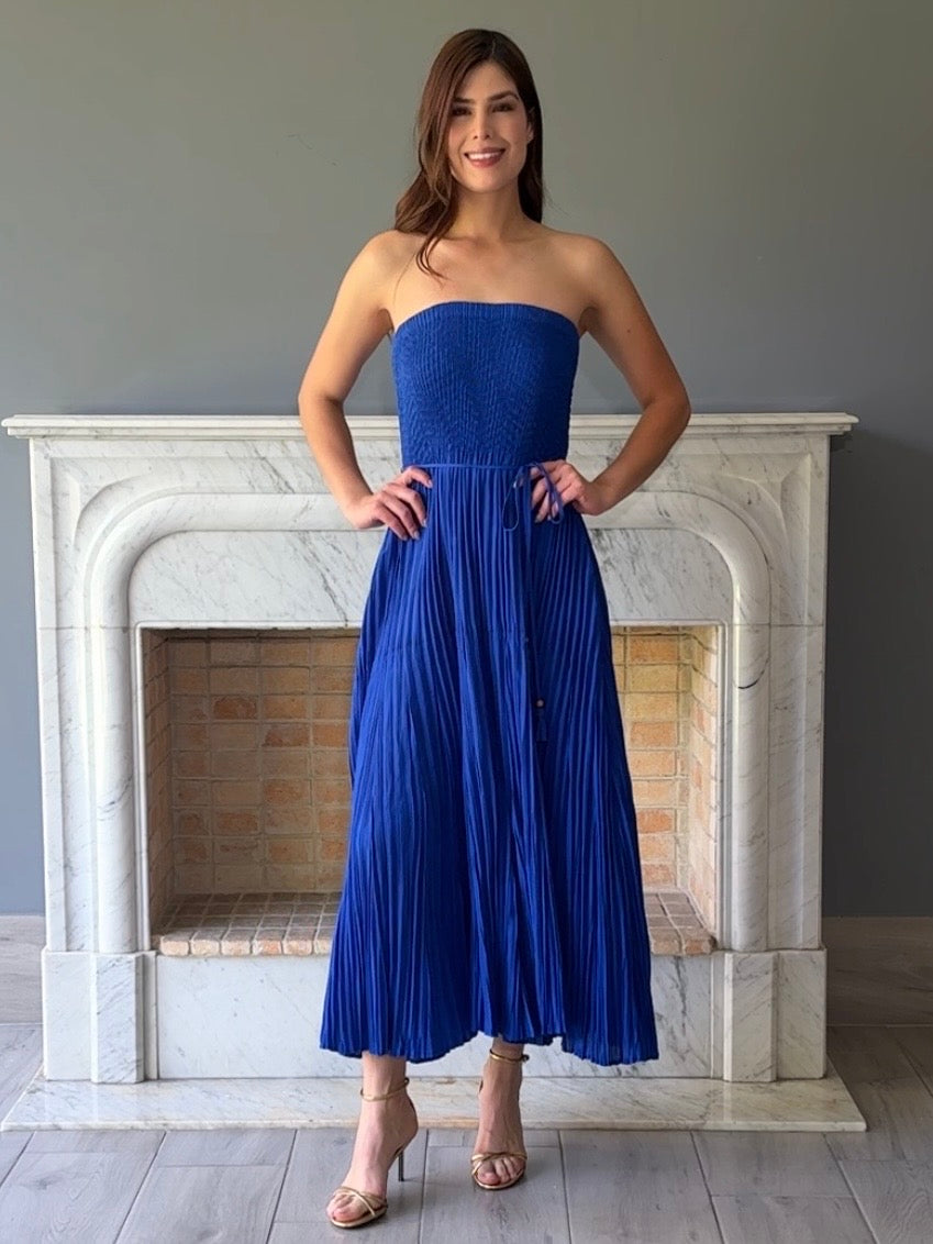 VESTIDO MIDI AZUL 3323H