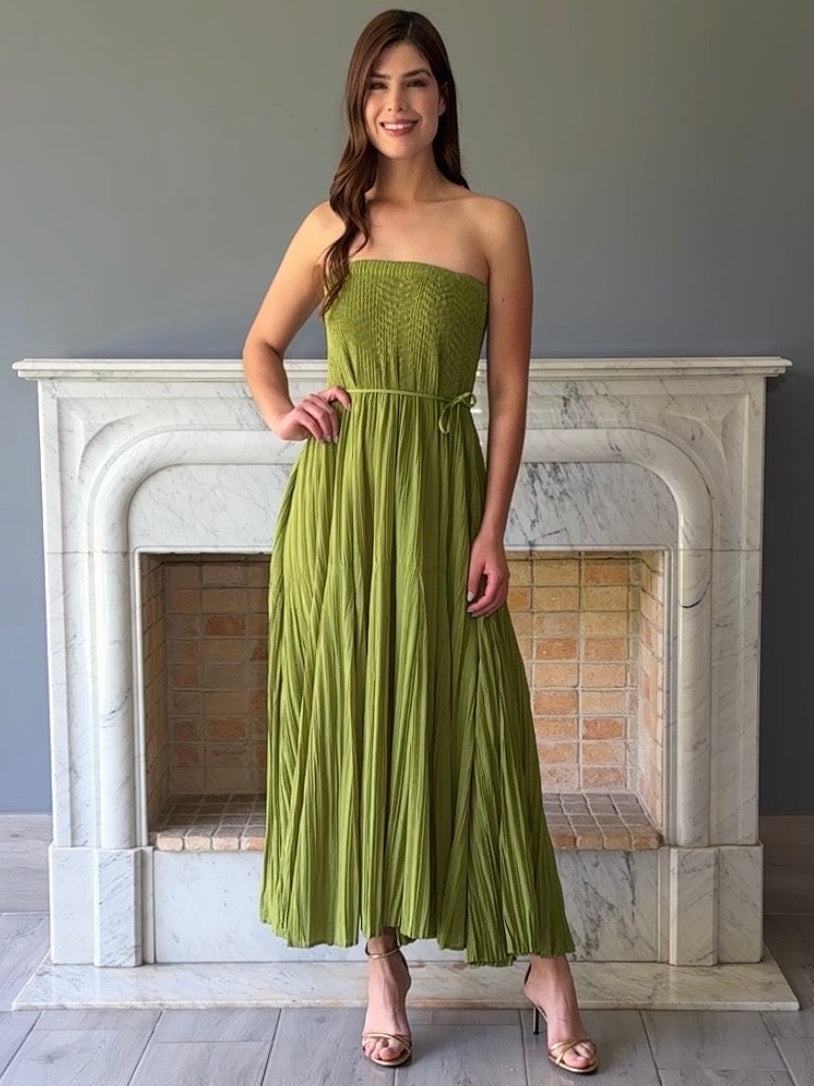 VESTIDO MIDI VERDE 3323H