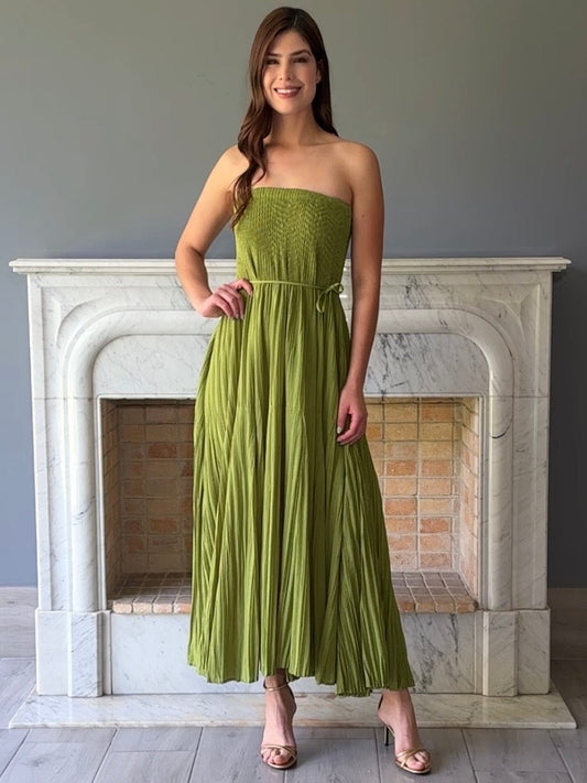VESTIDO MIDI VERDE 3323H