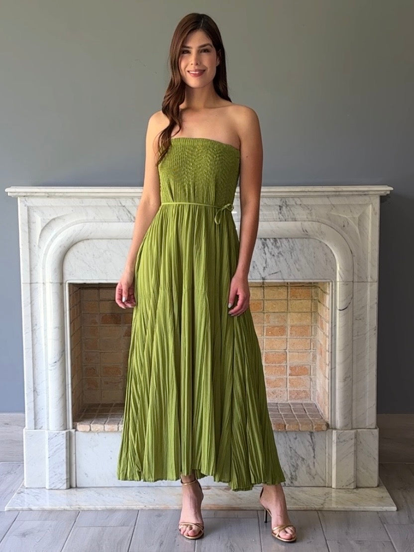 VESTIDO MIDI VERDE 3323H