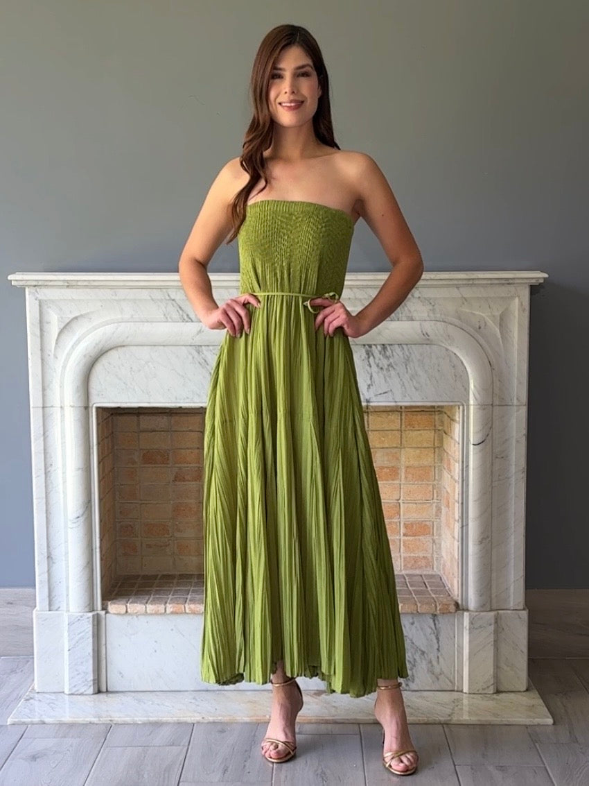 VESTIDO MIDI VERDE 3323H