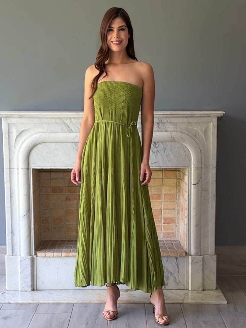 VESTIDO MIDI VERDE 3323H