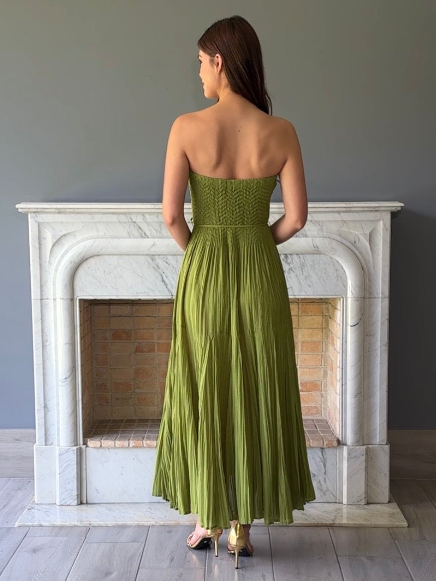 VESTIDO MIDI VERDE 3323H