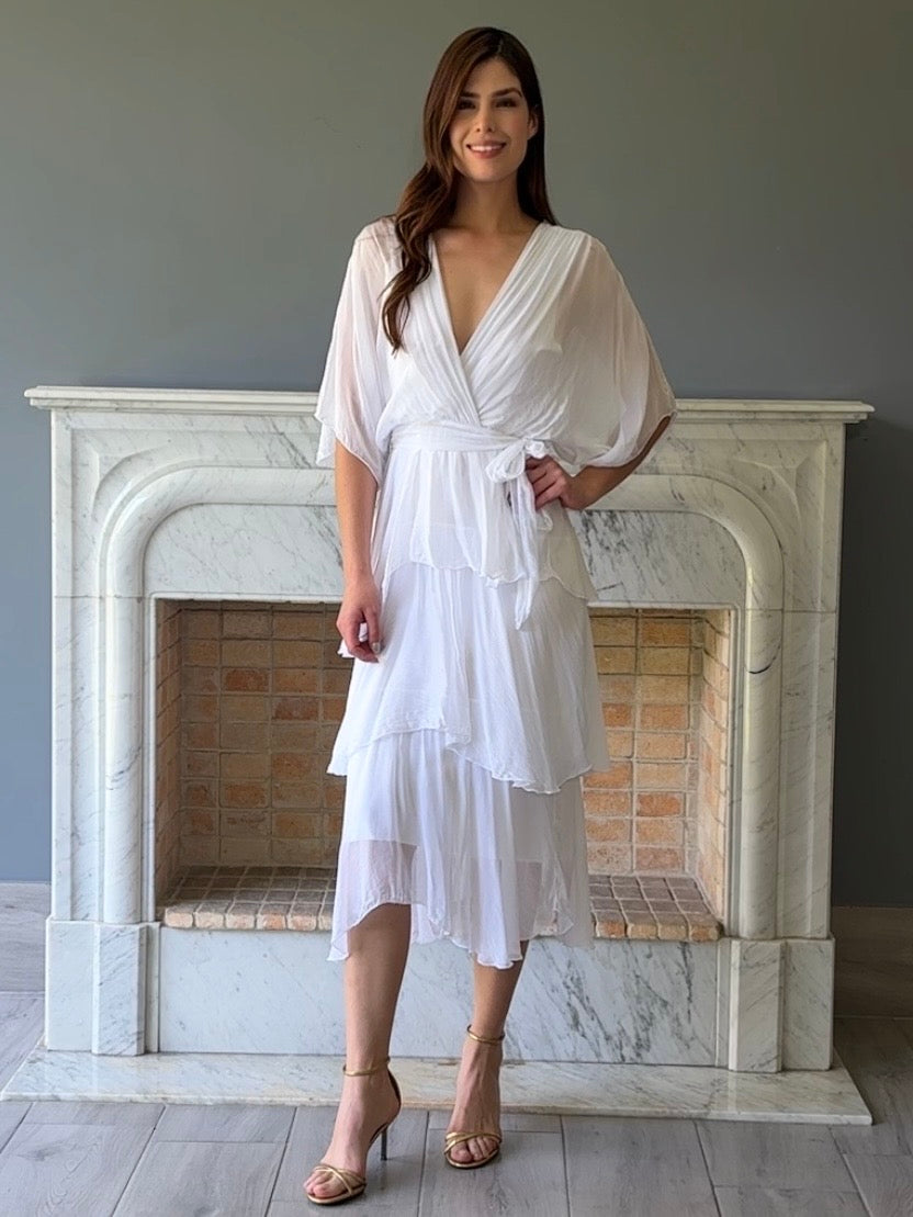 VESTIDO MIDI BLANCO Z7070