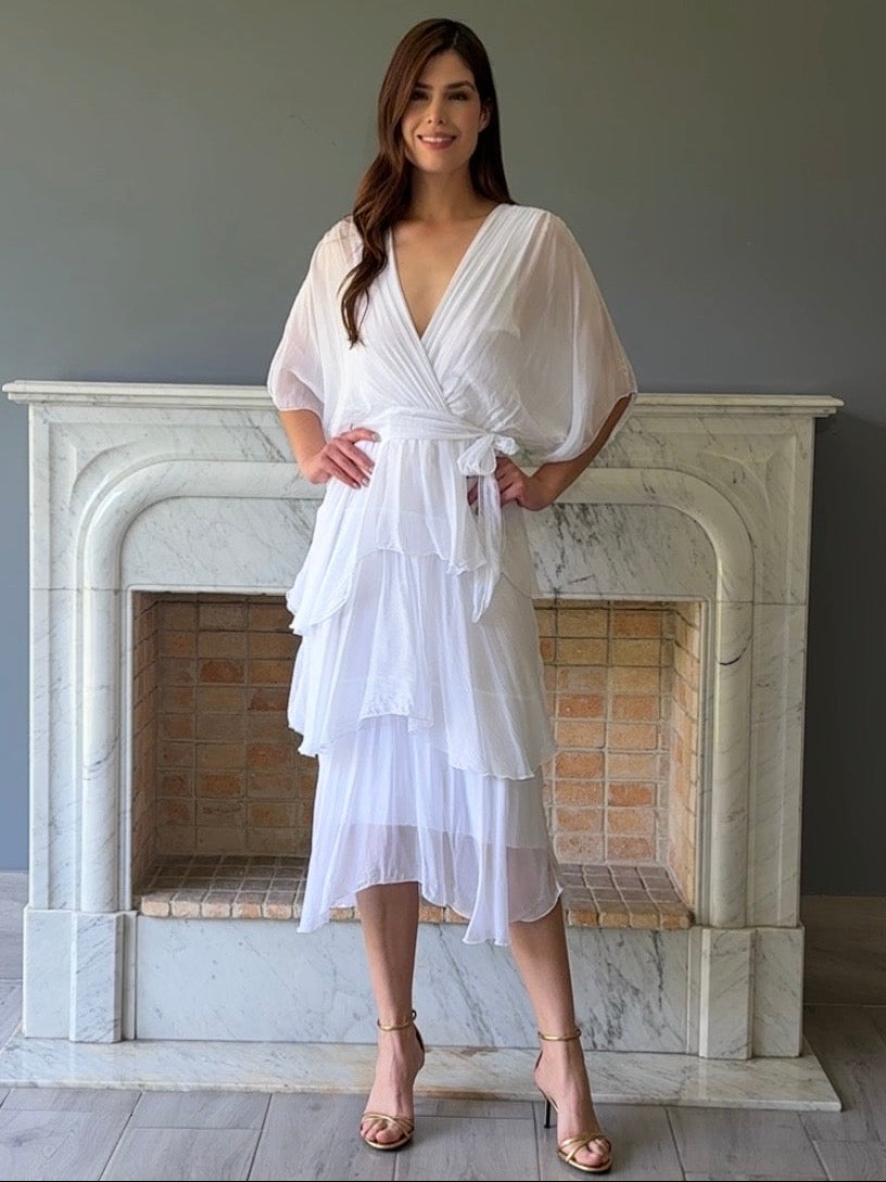 VESTIDO MIDI BLANCO Z7070