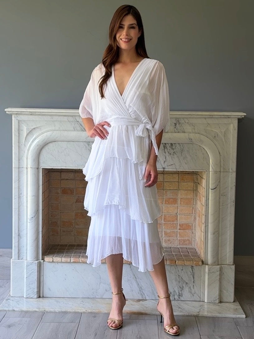VESTIDO MIDI BLANCO Z7070