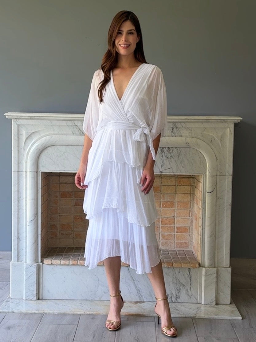 VESTIDO MIDI BLANCO Z7070