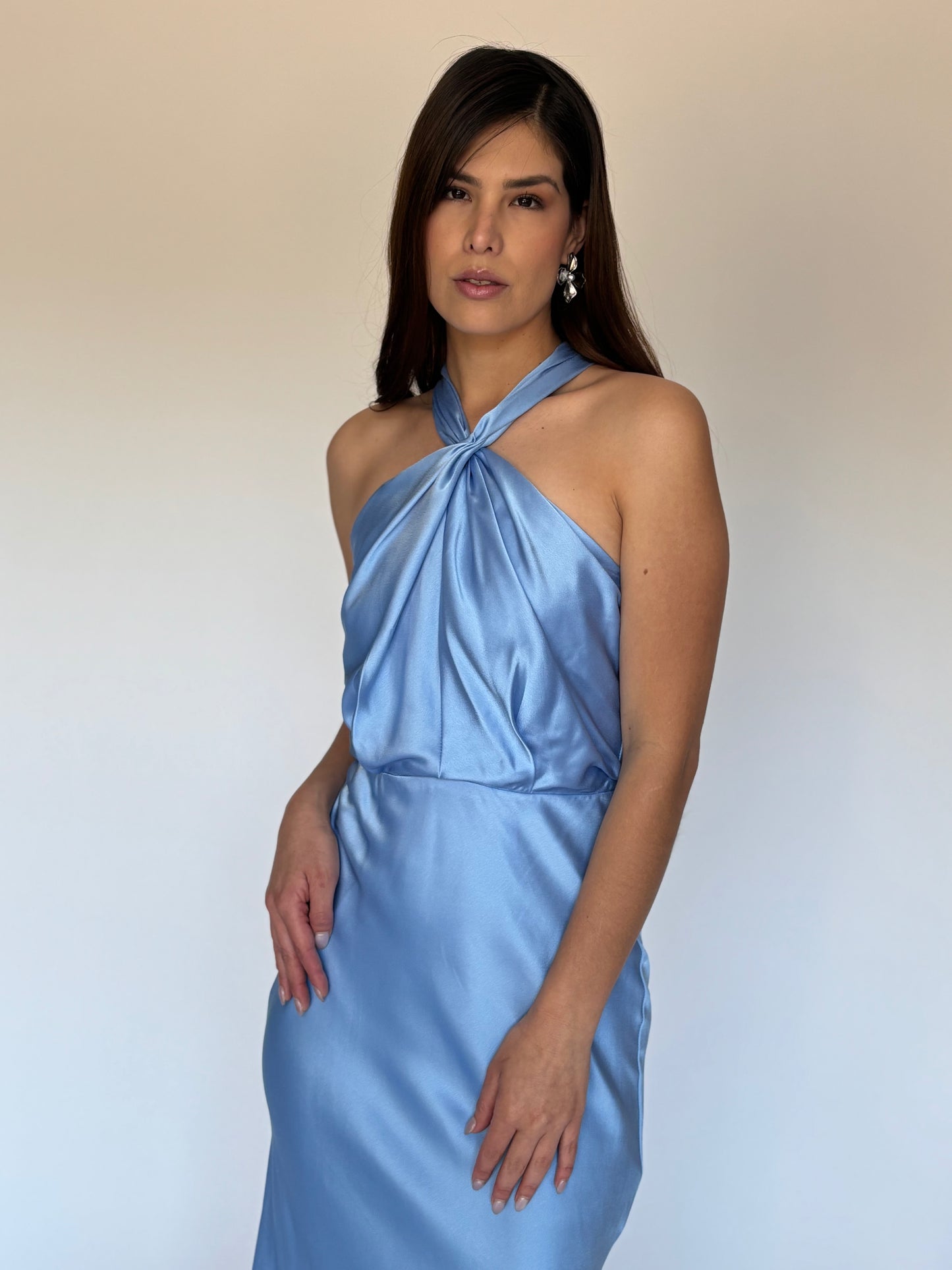 VESTIDO LARGO AZUL M2277