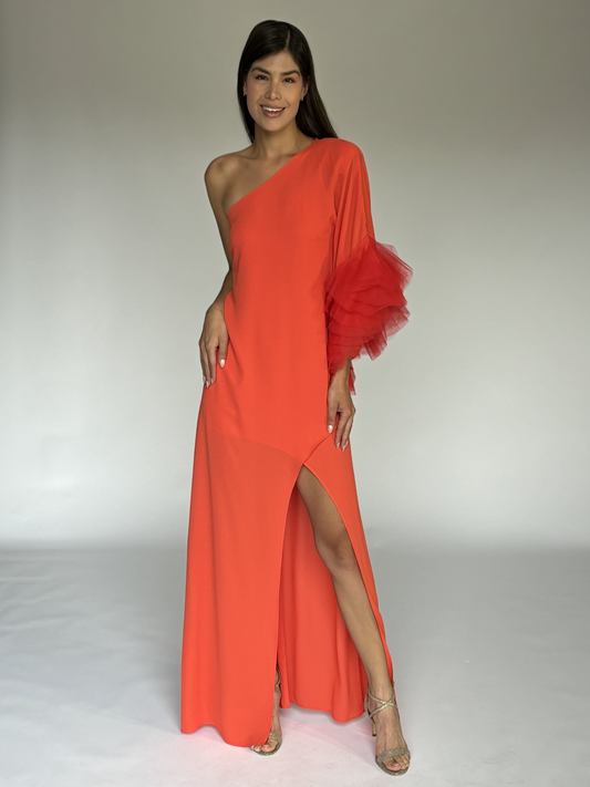 VESTIDO NARANJA 7664
