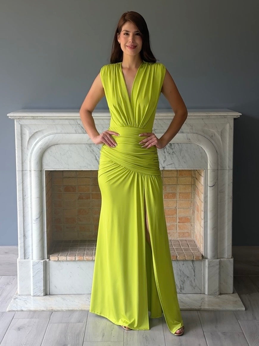 VESTIDO VERDE C6903