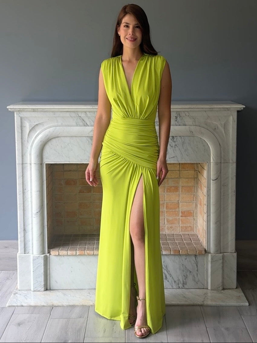 VESTIDO VERDE C6903
