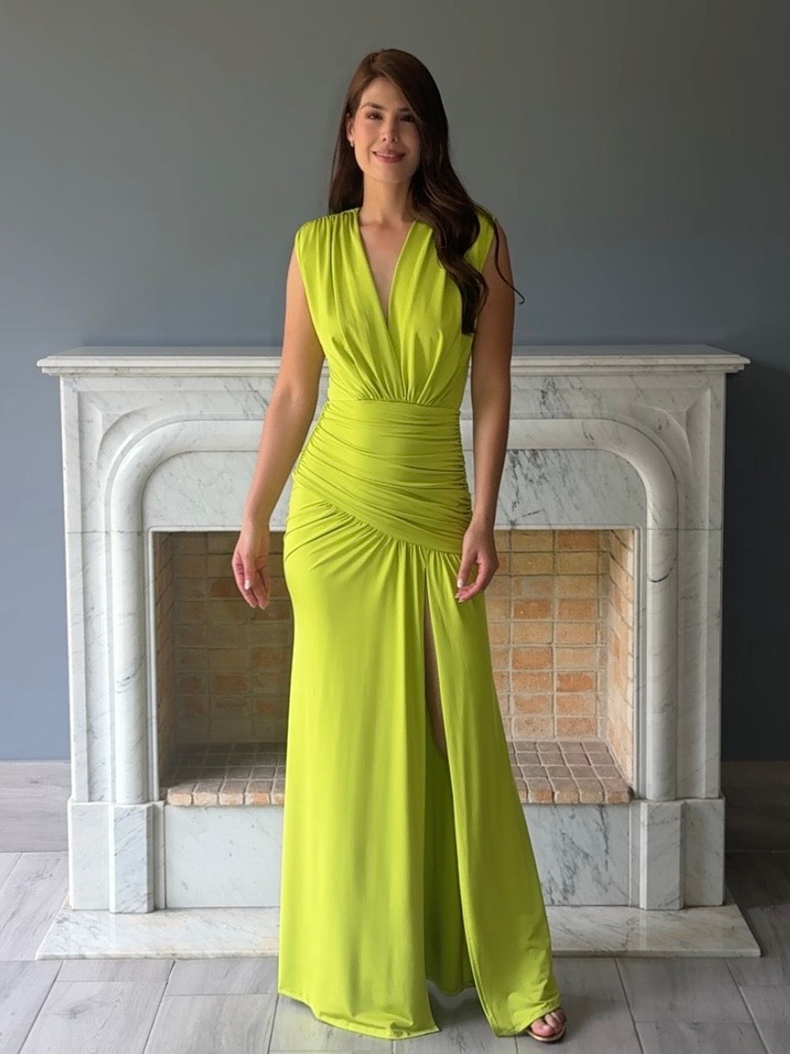 VESTIDO VERDE C6903