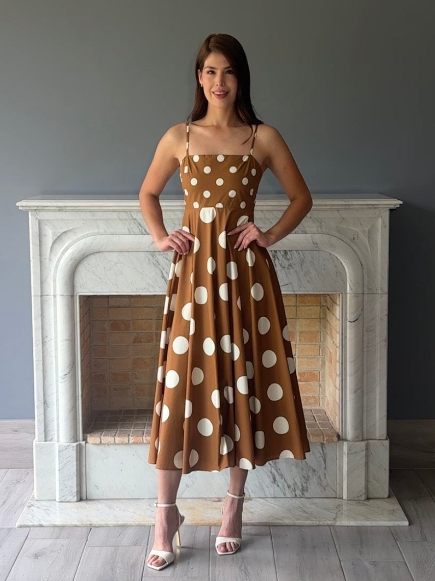VESTIDO MIDI CAFE D1890