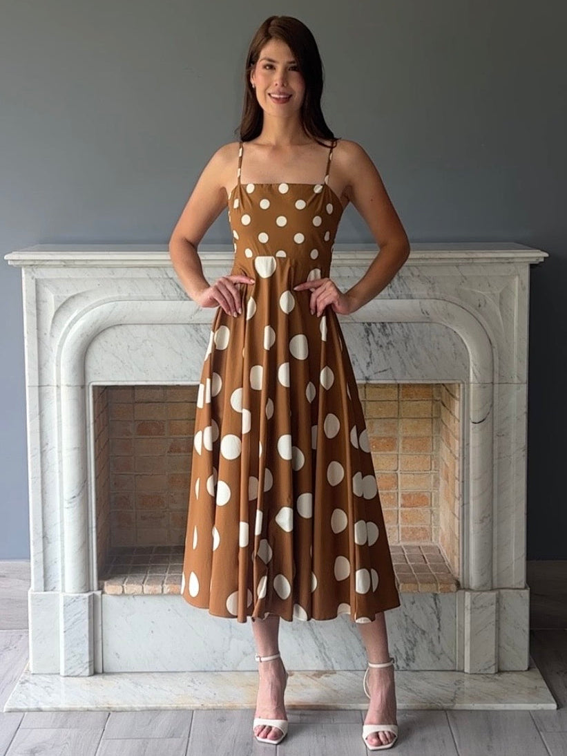 VESTIDO MIDI CAFE D1890