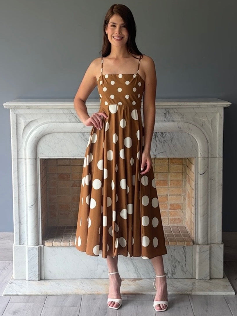 VESTIDO MIDI CAFE D1890