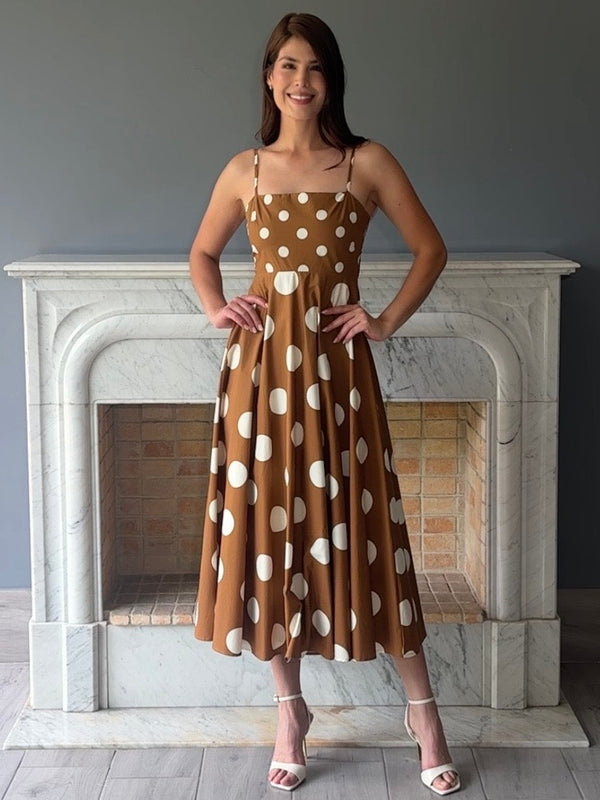 VESTIDO MIDI CAFE D1890