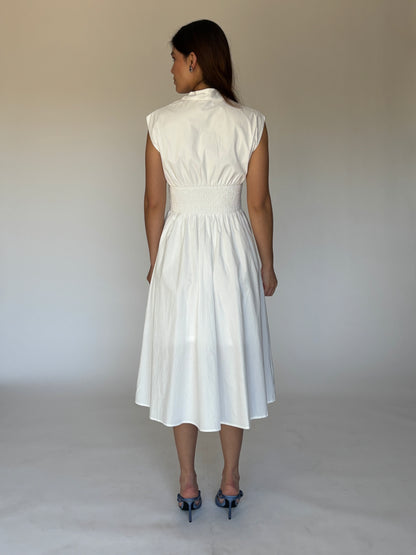 VESTIDO MIDI BLANCO Y7948