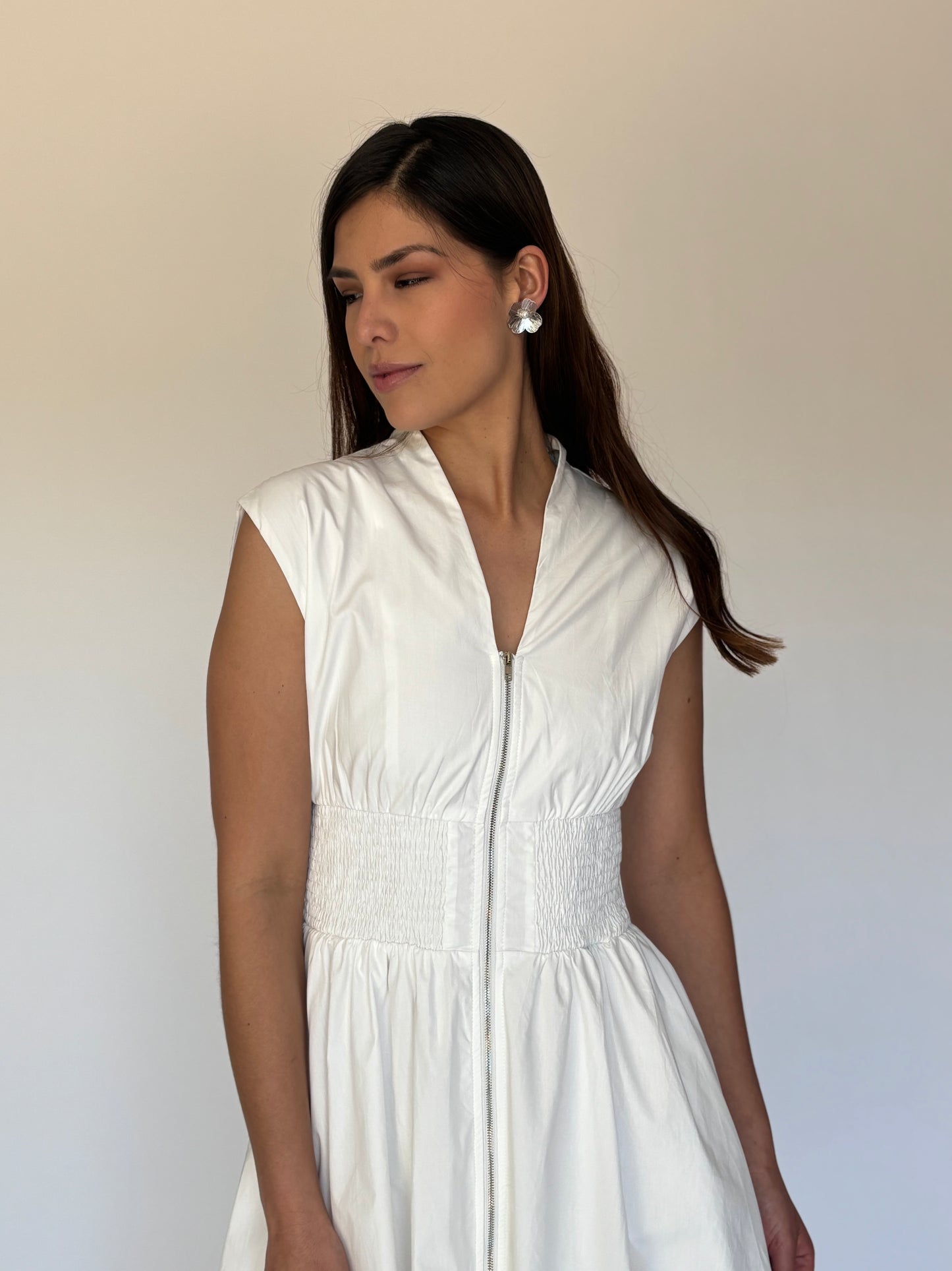 VESTIDO MIDI BLANCO Y7948