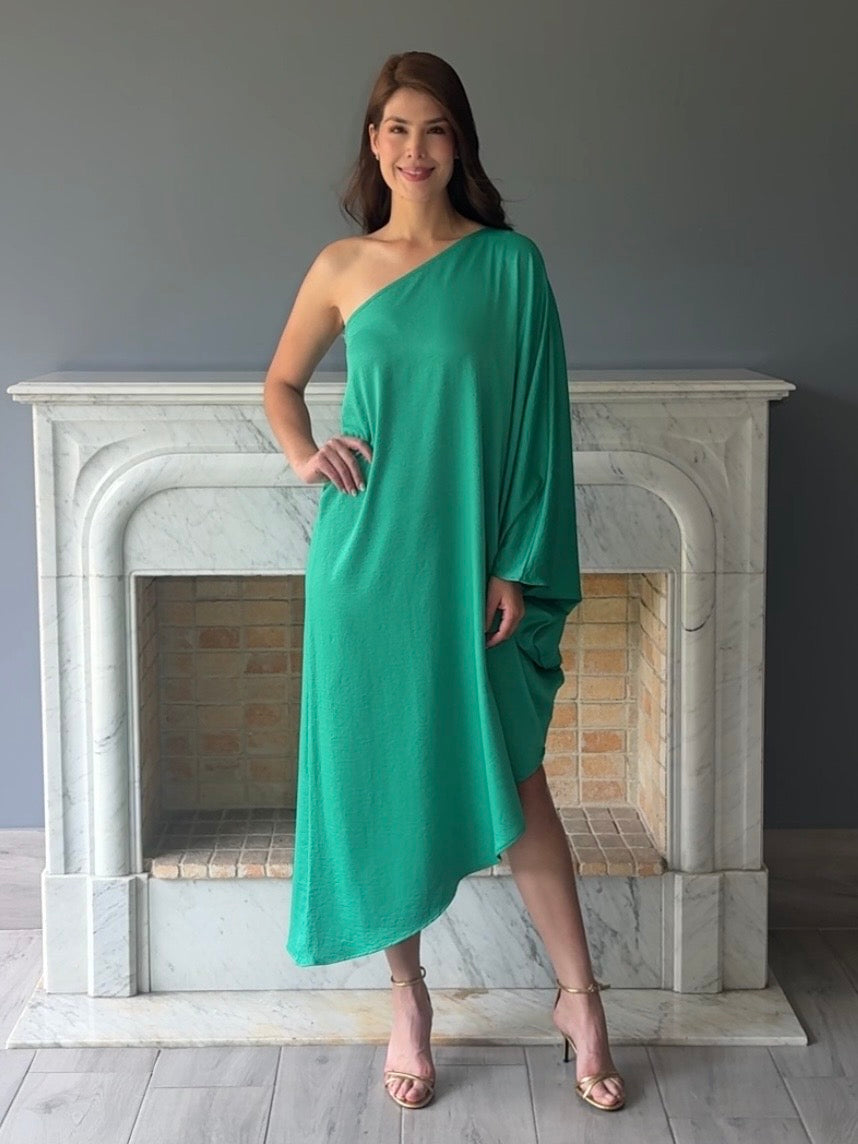 VESTIDO MIDI VERDE 6839