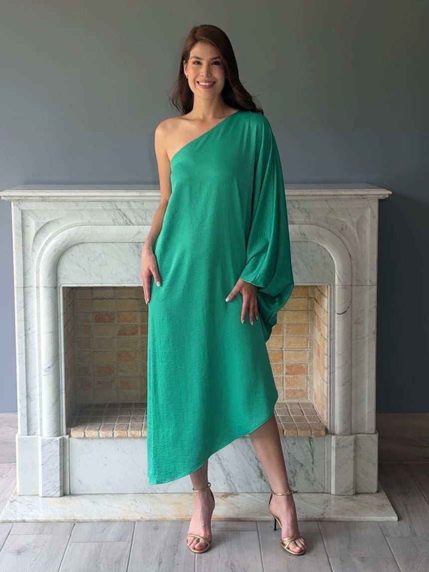 VESTIDO MIDI VERDE 6839