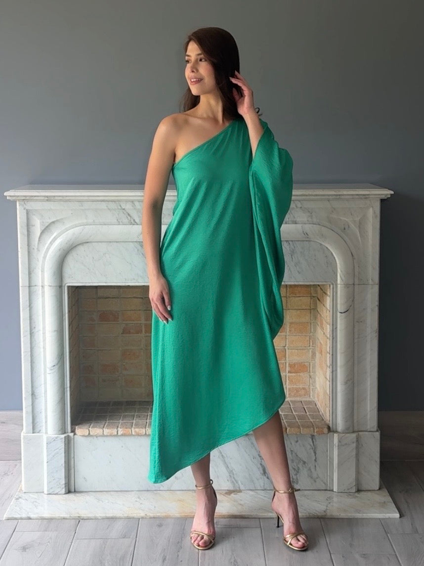 VESTIDO MIDI VERDE 6839
