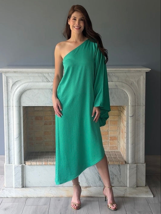 VESTIDO MIDI VERDE 6839
