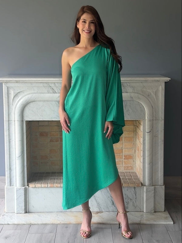 VESTIDO MIDI VERDE 6839