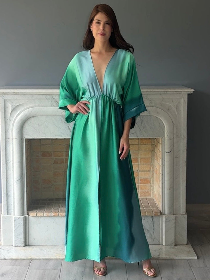 VESTIDO VERDE D8999