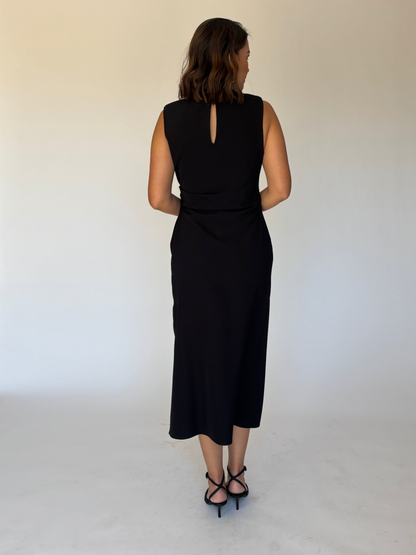 VESTIDO MIDI NEGRO 12101