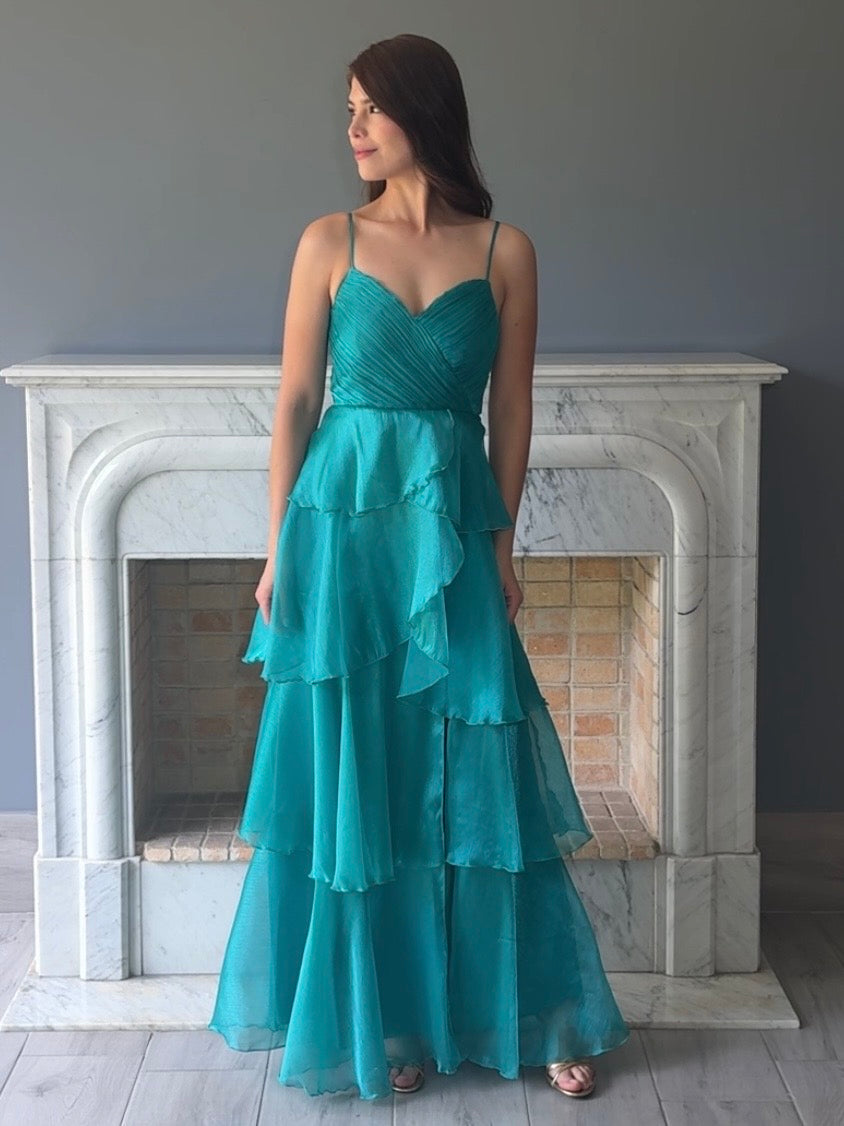 VESTIDO AZULVERDE 3833