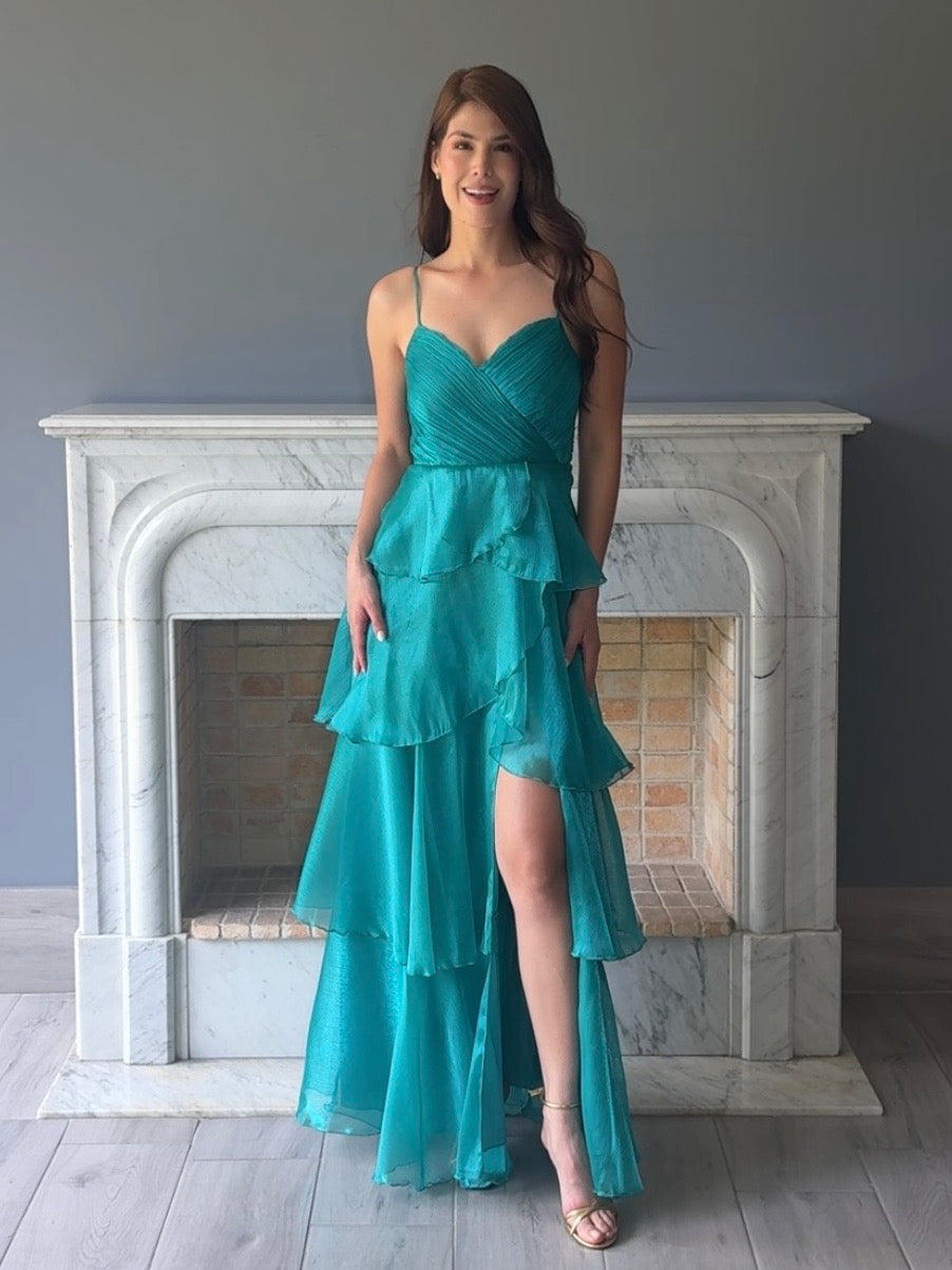 VESTIDO AZULVERDE 3833