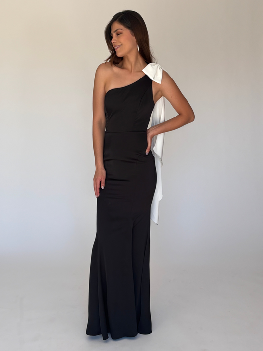 VESTIDO LARGO NEGRO 21273