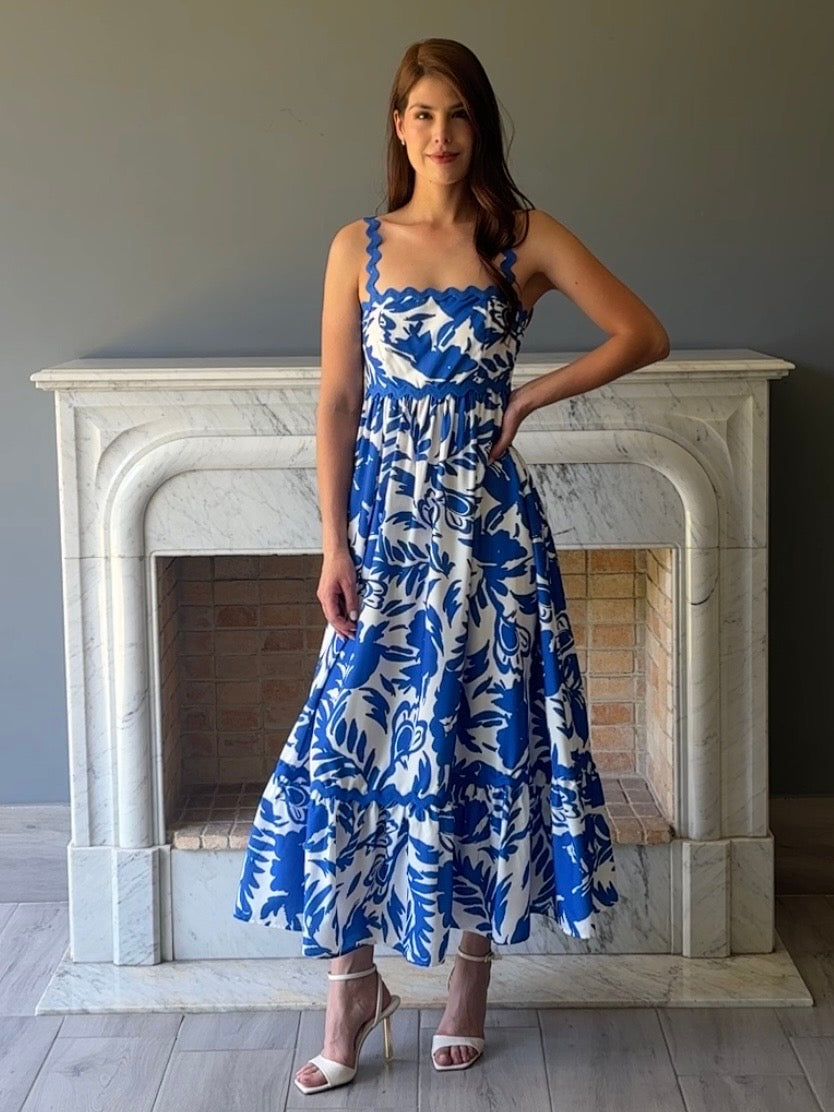 VESTIDO MIDI AZUL M4194