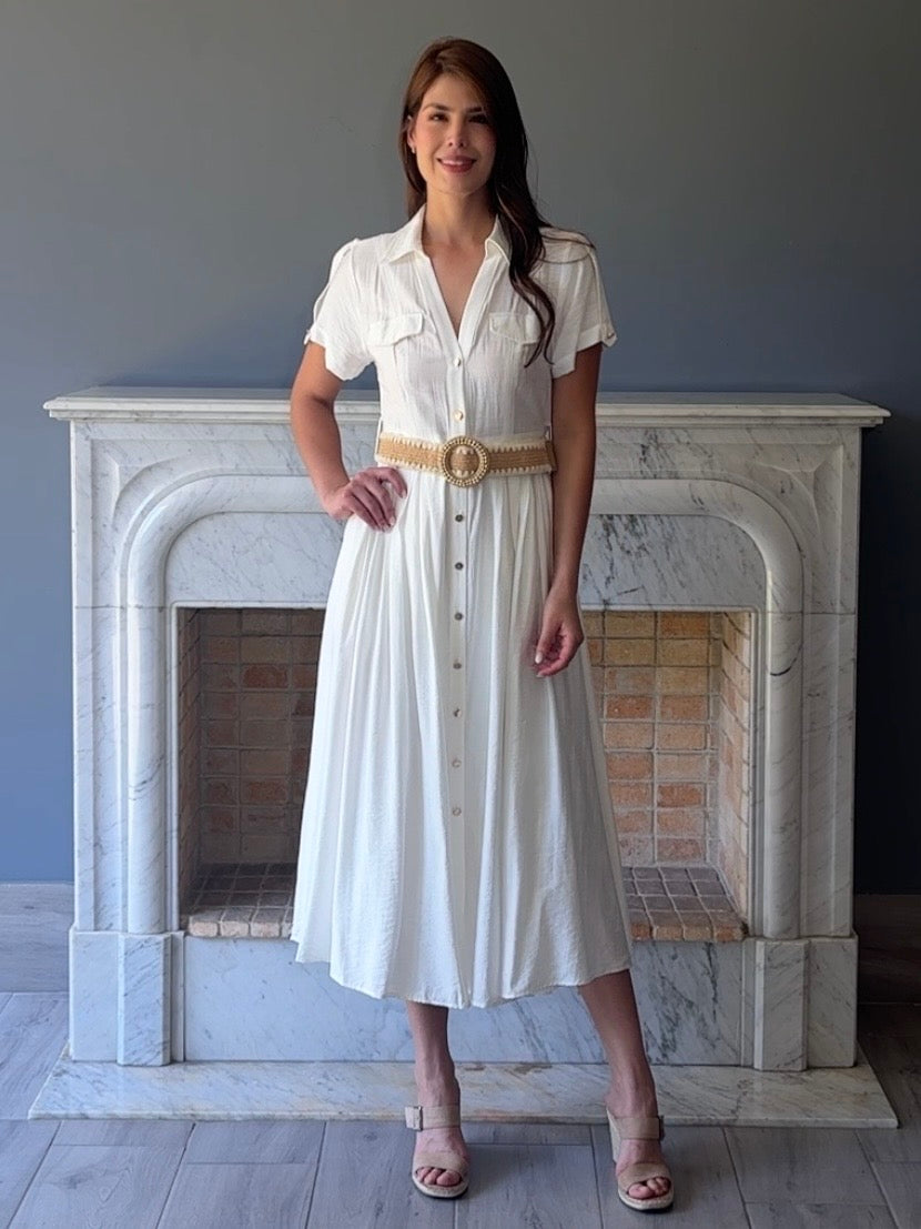 VESTIDO MIDI BLANCO M4171
