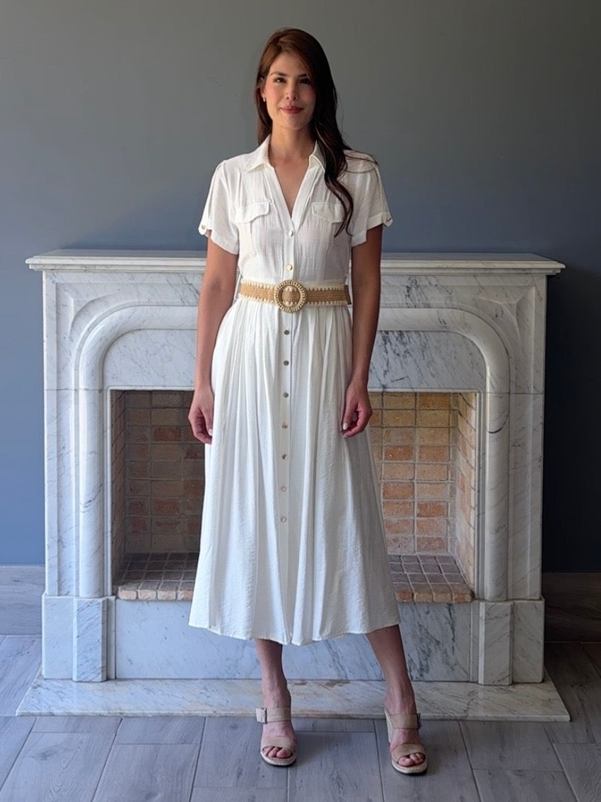VESTIDO MIDI BLANCO M4171