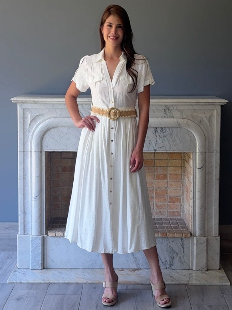 VESTIDO MIDI BLANCO M4171