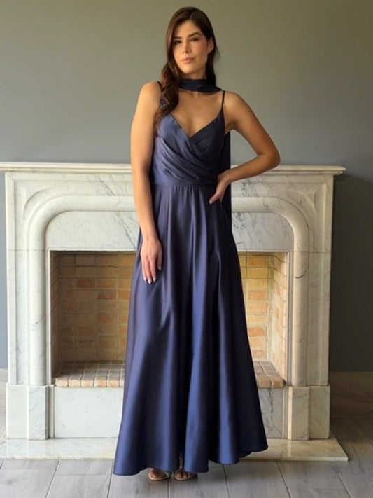 VESTIDO AZUL MARINO 9413A