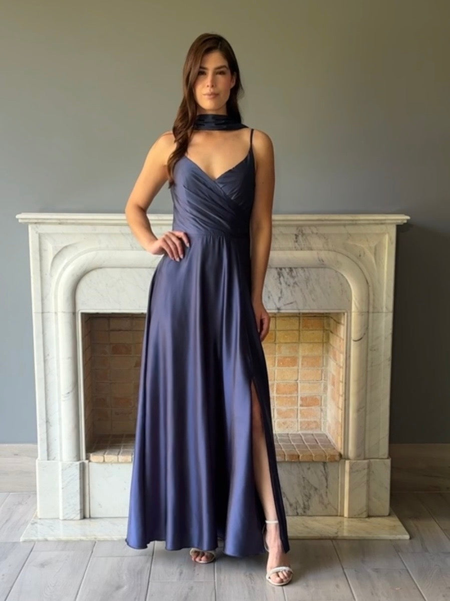 VESTIDO AZUL MARINO 9413A