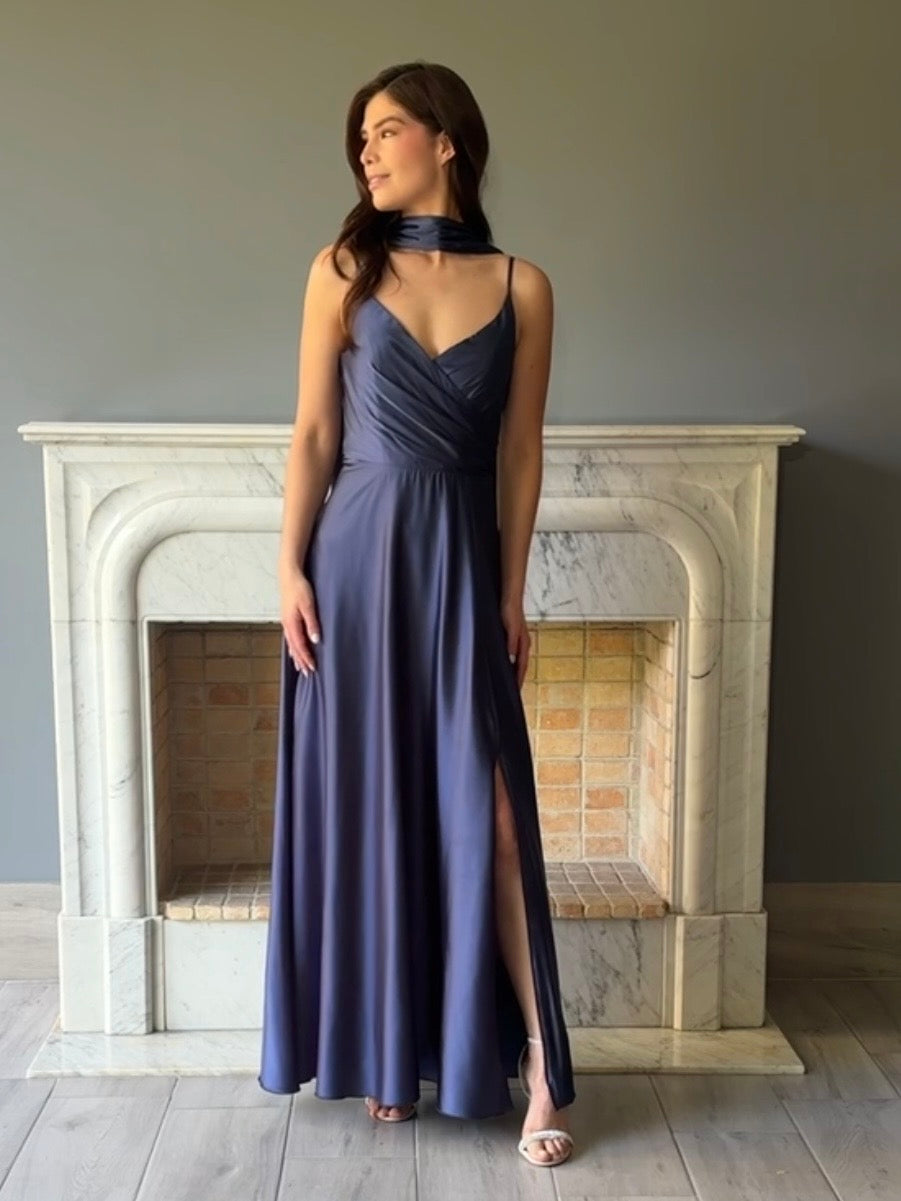 VESTIDO AZUL MARINO 9413A