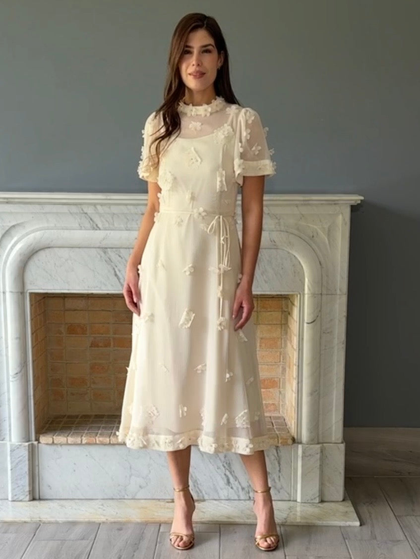 VESTIDO MIDI BEIGE D5786