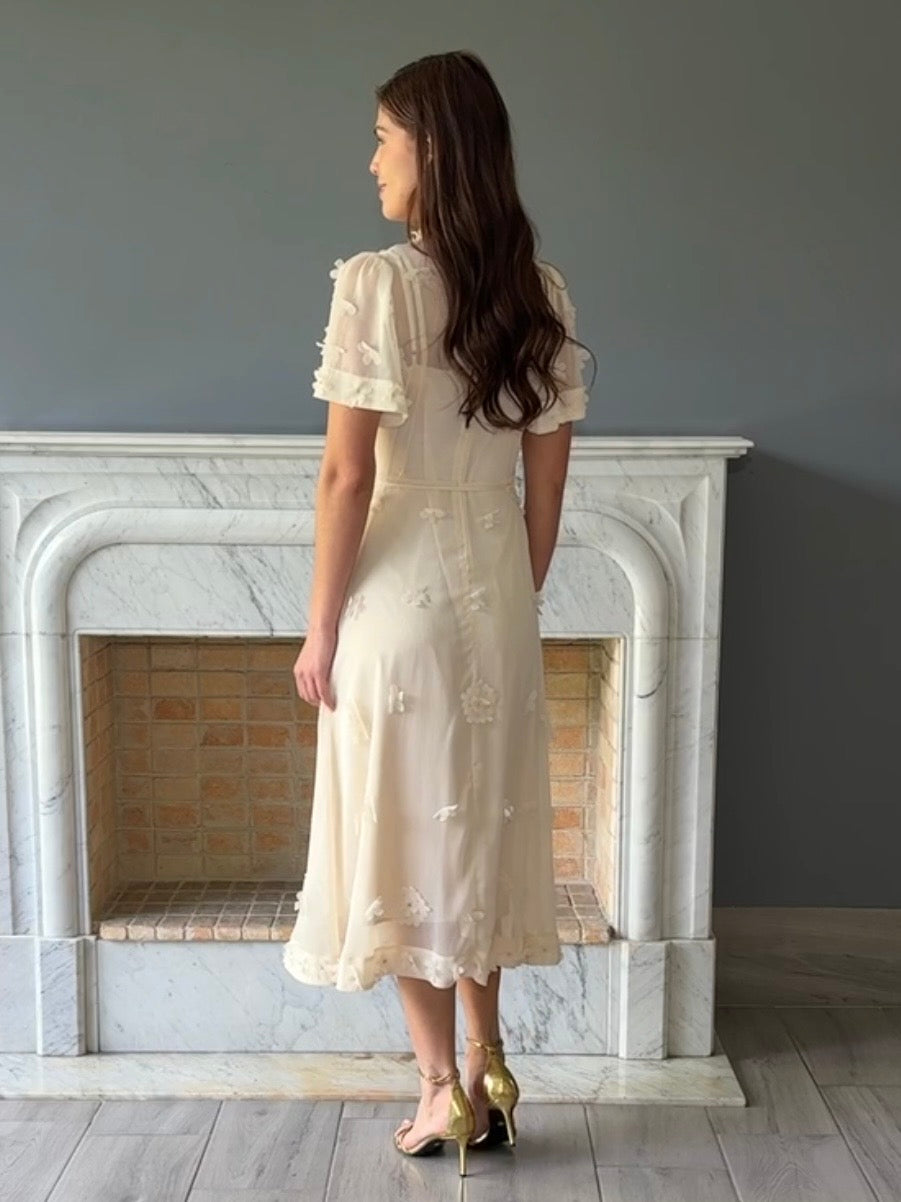 VESTIDO MIDI BEIGE D5786