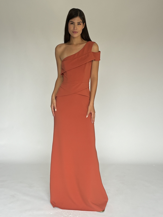 VESTIDO NARANJA 6493