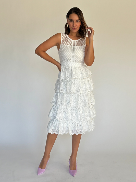 VESTIDO MIDI BLANCO D5842