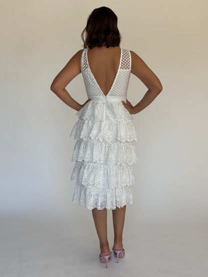 VESTIDO MIDI BLANCO D5842