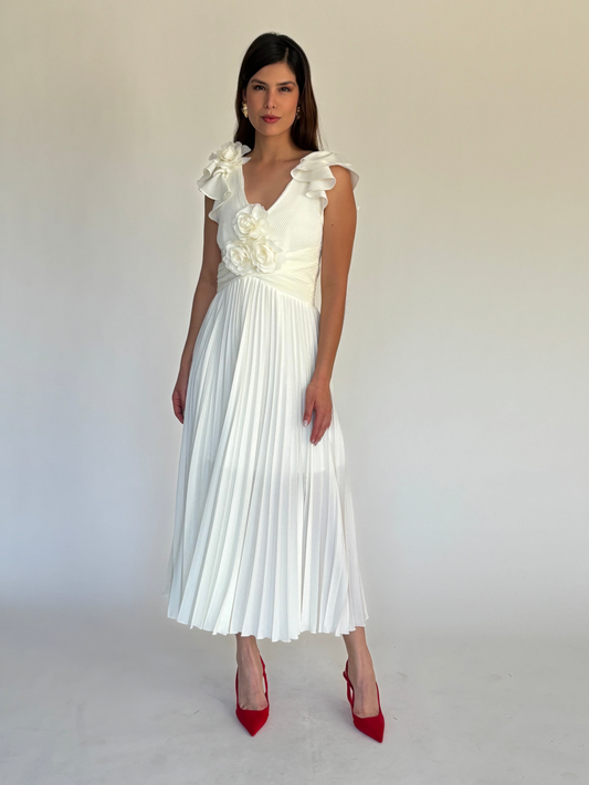 VESTIDO MIDI BLANCO D5726