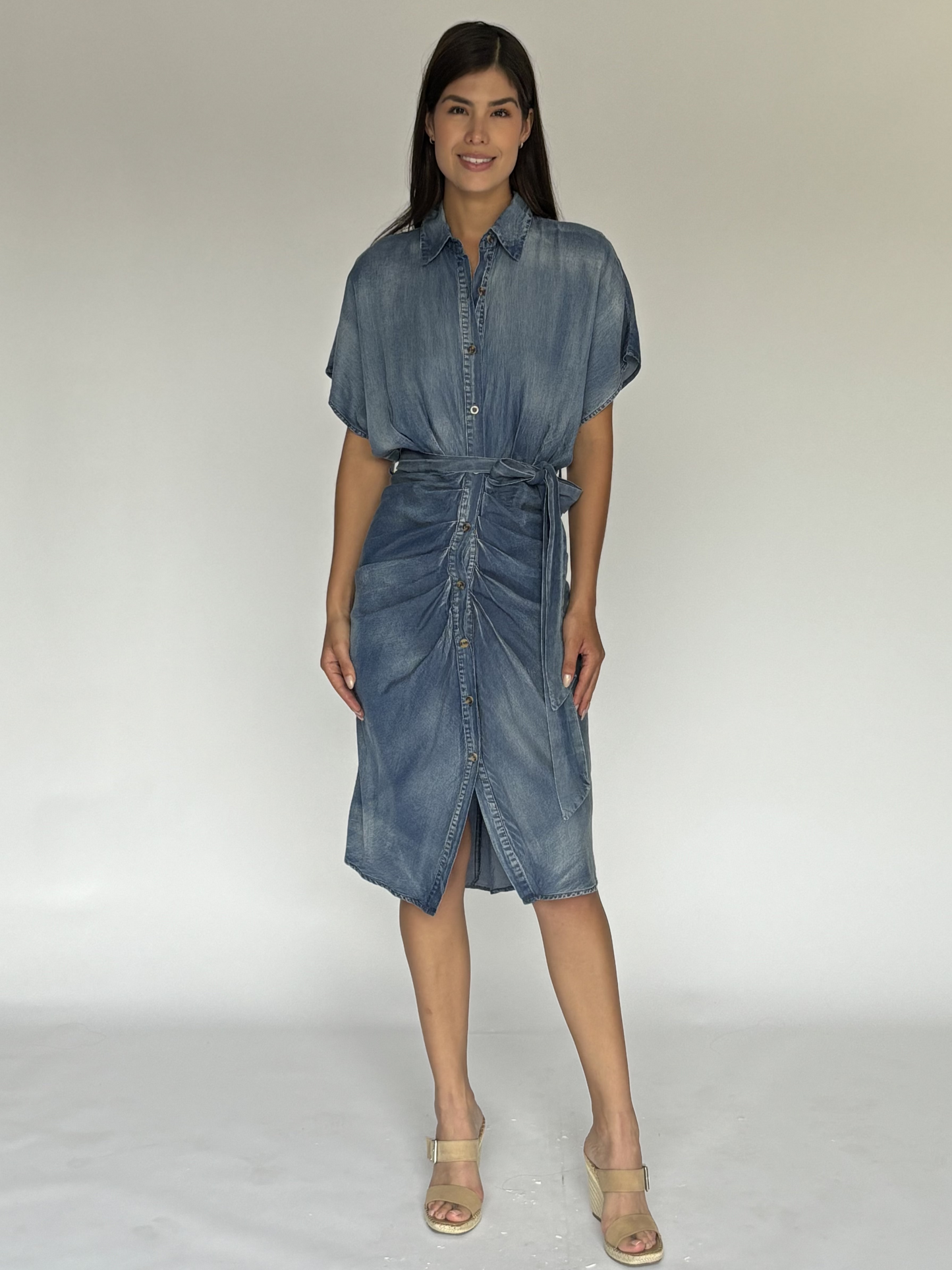 VESTIDO  DEMIN MIDI AZUL 7240