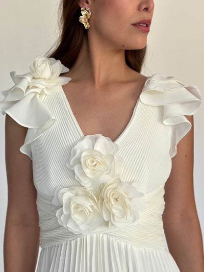VESTIDO MIDI BLANCO D5726