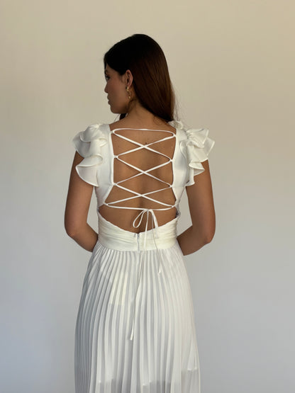 VESTIDO MIDI BLANCO D5726